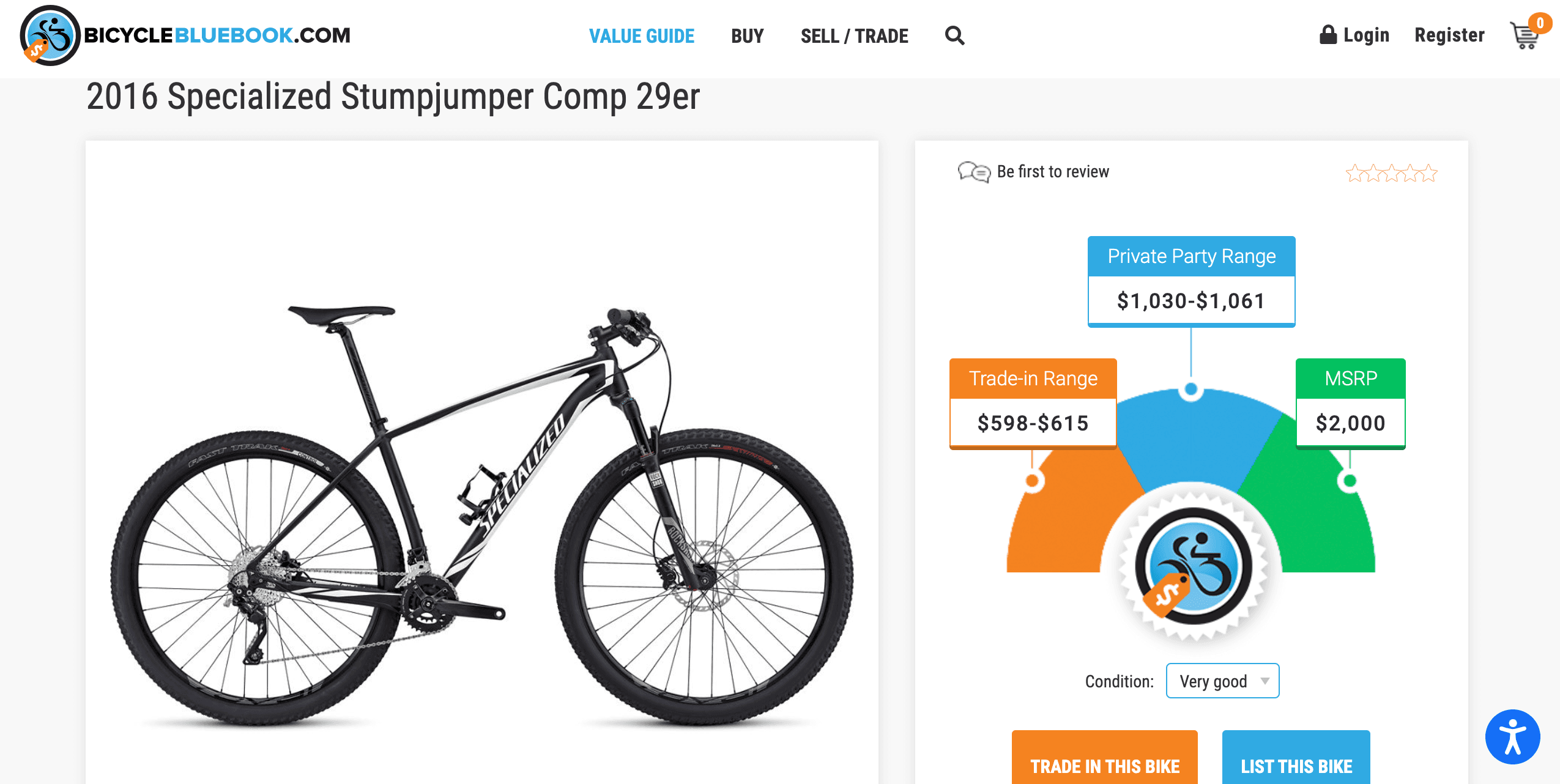 2016 Specialized Stumpjumper Comp 29er BicycleBlueBook