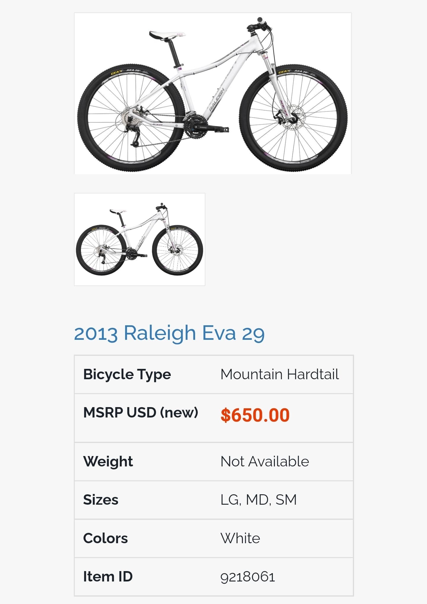 Specialized size online chart 2013