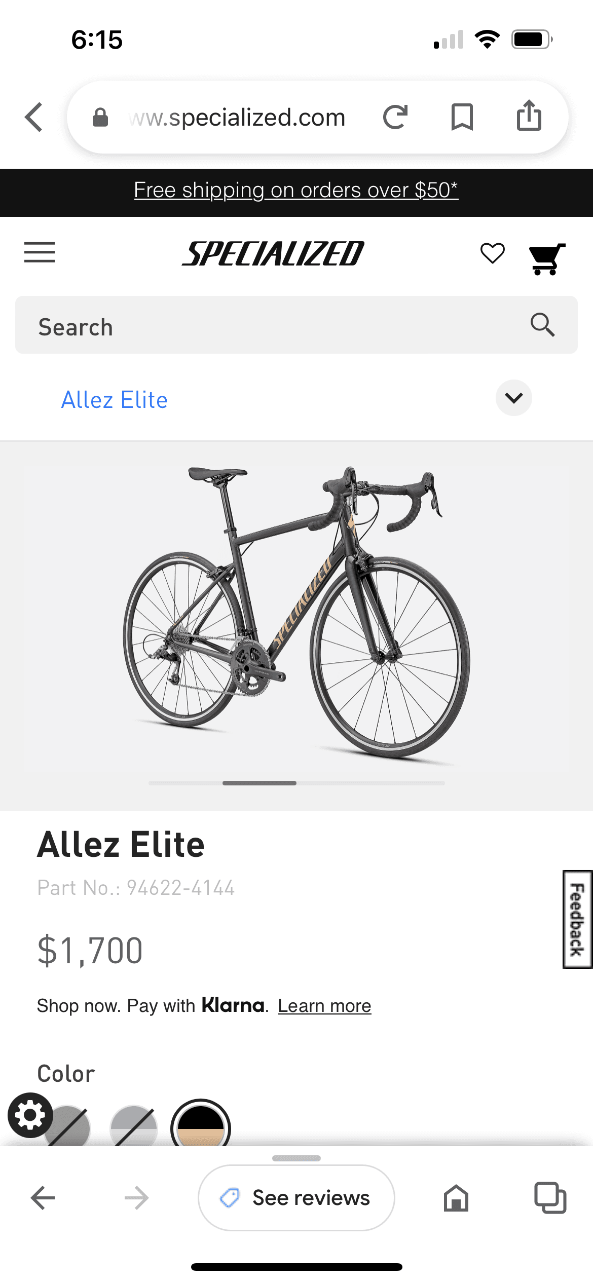 Allez sprint outlet size chart