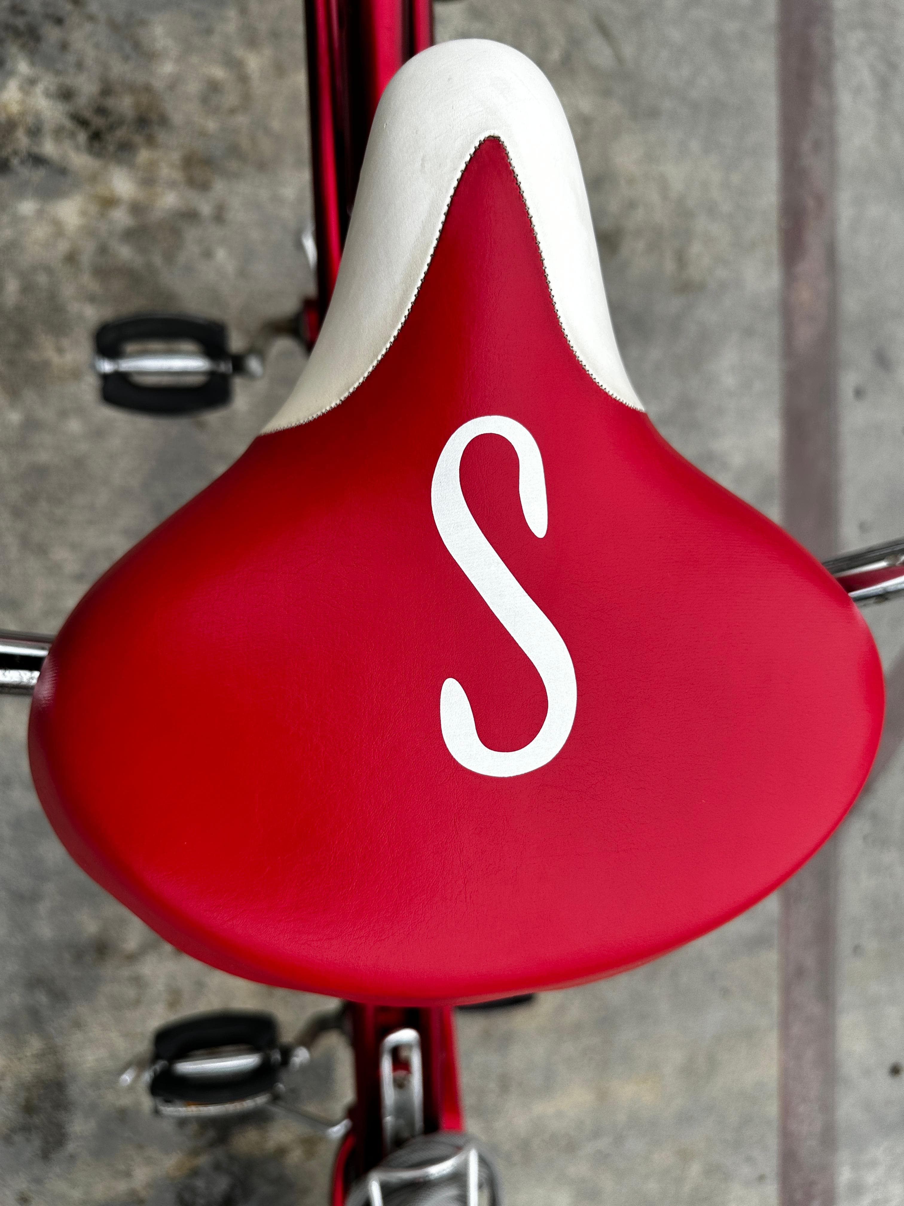 Red and white schwinn sales bike